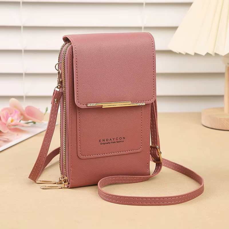 Fashionable Touch Screen Lock Cell Phone Bag for Women - Crossbody Shoulder Bag with Card Holder - Image 9