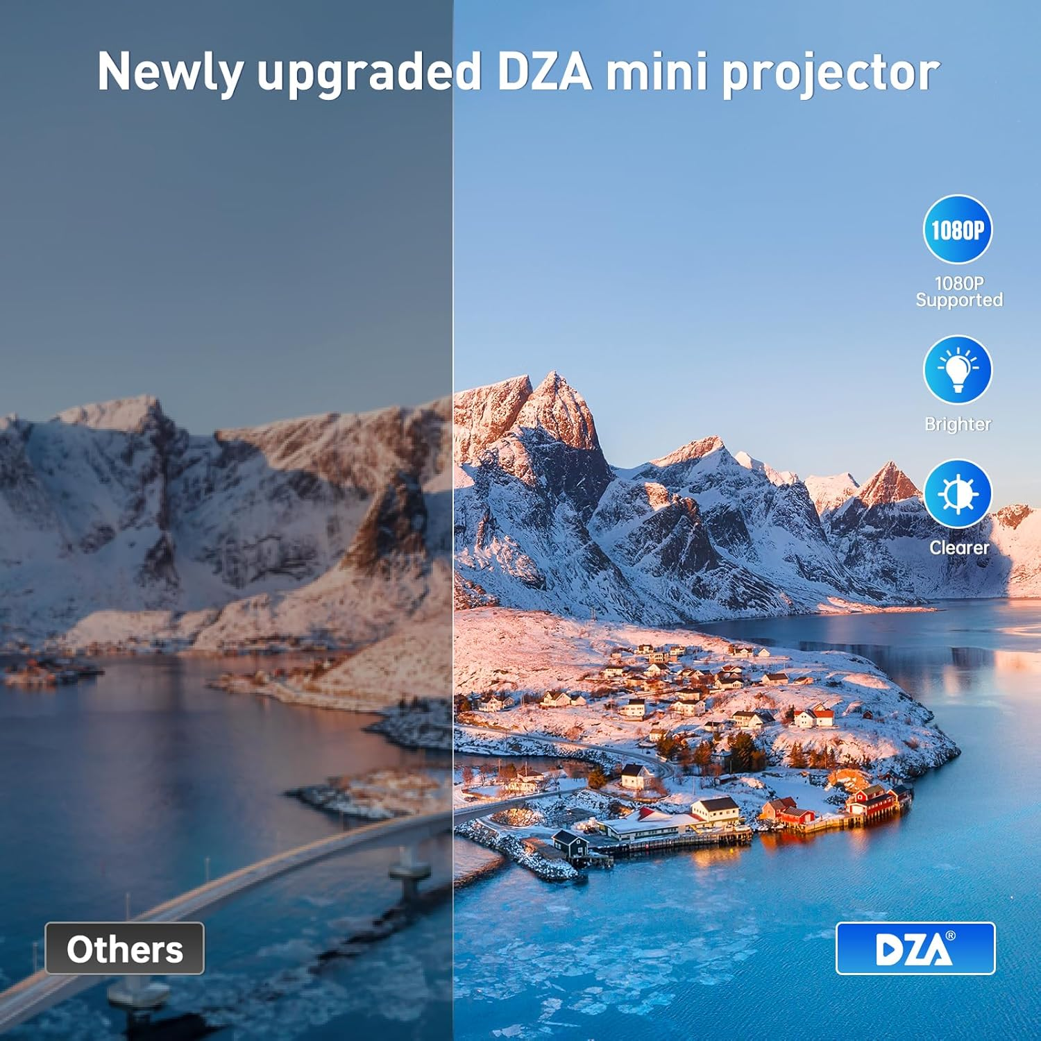 Mini Projector with Wifi and Bluetooth, Outdoor Portable Mini Projector for Iphone Supports 1080P with Built-In Speaker, Movie Projector for Home Theater Compatible with PC/TV Stick/Hdmi (Basic 220) - Image 9