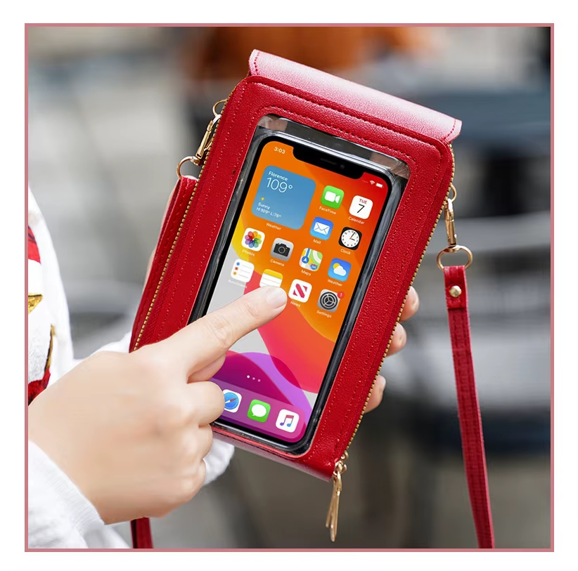 Fashionable Touch Screen Lock Cell Phone Bag for Women - Crossbody Shoulder Bag with Card Holder - Image 4
