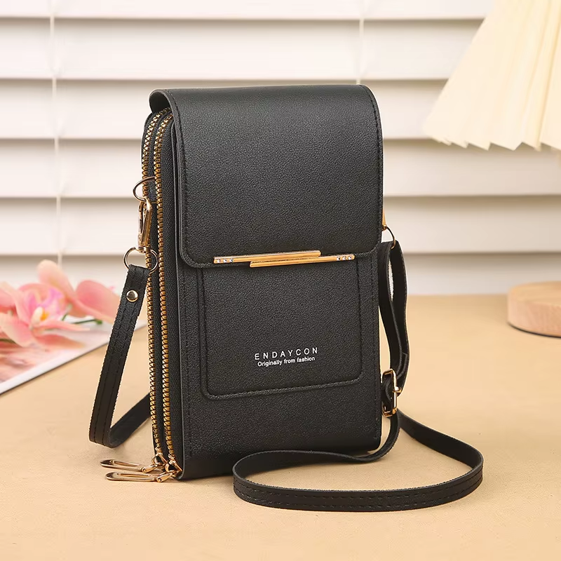 Fashionable Touch Screen Lock Cell Phone Bag for Women - Crossbody Shoulder Bag with Card Holder - Image 5