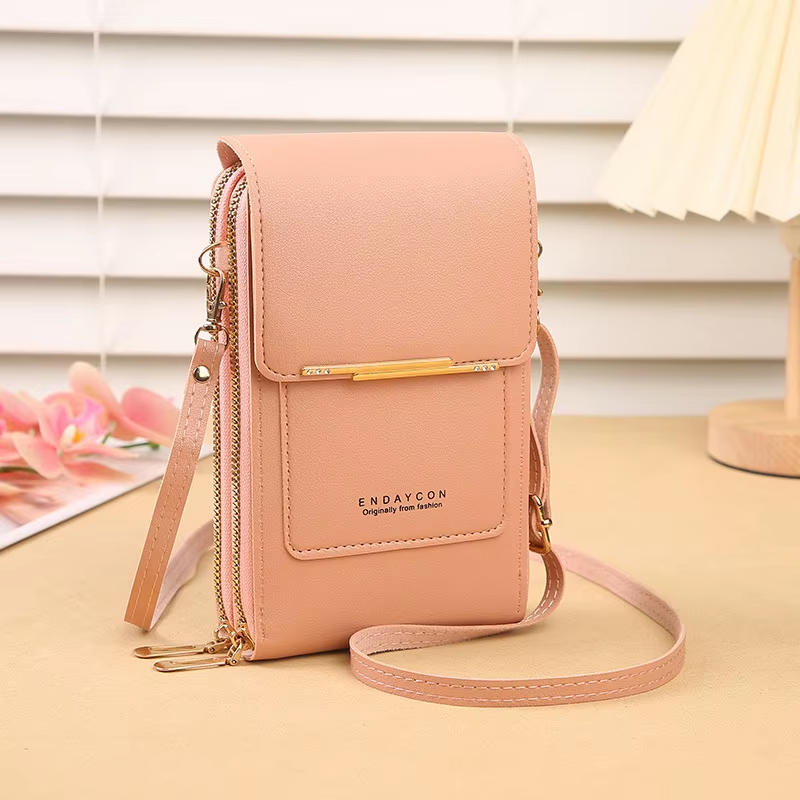 Fashionable Touch Screen Lock Cell Phone Bag for Women - Crossbody Shoulder Bag with Card Holder