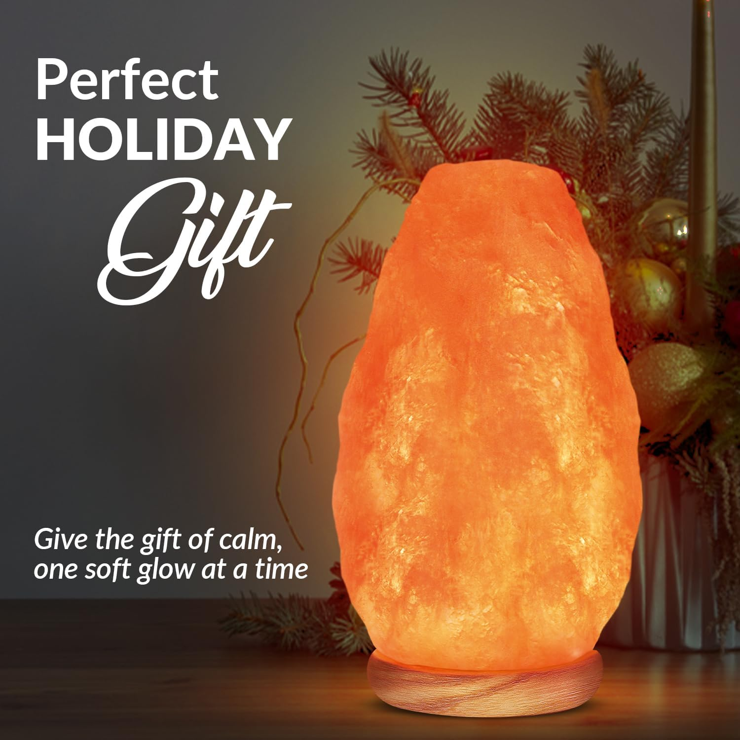 WBM Salt Lamp - USB Himalayan Salt Lamp with Touch Dimmer Control, Natural Pink Crystal, 5-7 Lbs, Wooden Base, LED Bulb, Room Decor, Home Decor, Relaxation, Ambiance, Gift - Image 8